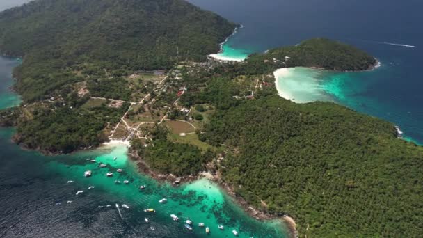 Hava Görüntüleri Koh Racha Yai Raya Adası Phuket Yumuşak Beyaz — Stok video