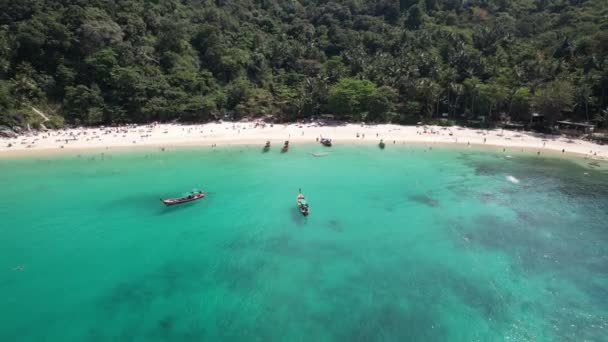 Nagranie Dronów Powietrznych Freedom Beach Kathu Phuket Tajlandianagranie Dronów Powietrznych — Wideo stockowe