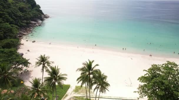 Luchtfoto Drone Beeldmateriaal Karon Noi Beach Karon Phuket Thailand Met — Stockvideo