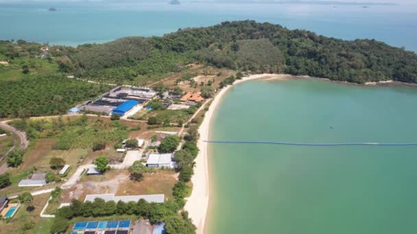 Aerial Drone Video Sunrise Beach Ratsada Phuket Tajlandia Wyposażony White — Wideo stockowe