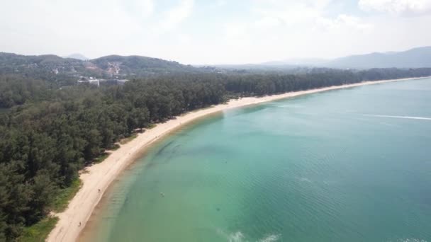 Aerial Drone Footage Laguna Beach Thalang Phuket Thailand Featuring White — Stock Video