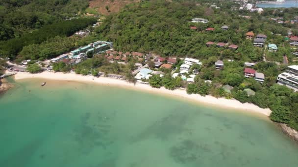 Aerial Drone Footage Yon Beach Wichit Phuket Thailandia Con Spiaggia — Video Stock