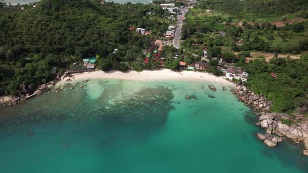 Luchtfoto Drone Beelden Van Crystal Bay Silver Beach Koh Samui — Stockvideo