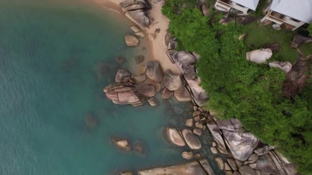 Aerial Drone Footage Coral Cove Koh Samui Featuring White Crystal — 비디오