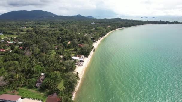 Aerial Drone Footage Lipa Noi Koh Samui Featuring White Sshore — 비디오