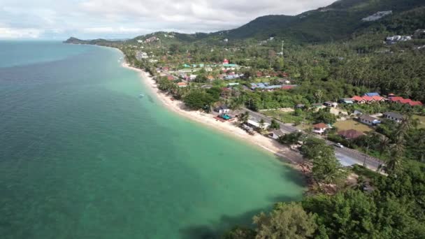 Aerial Drone Footage Bang Por Beach Koh Samui Featuring White — 비디오