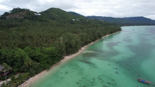 Aerial Drone Footage Bang Makham Beach Koh Samui Con Spiaggia — Video Stock