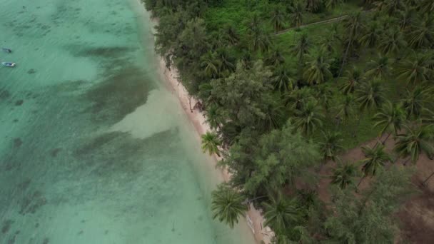 Aerial Drone Footage Bang Makham Beach Koh Samui Közreműködik White — Stock videók