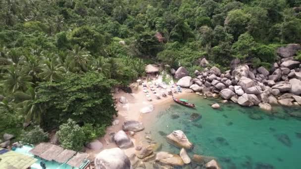 Aerial Drone Footage Hin Wong Koh Tao Featuring White Crystal — 비디오