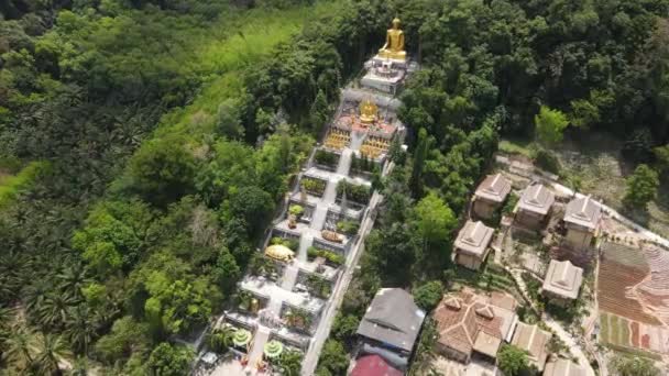 Luftaufnahme Eines Chinesischen Tempels Nang Krabi — Stockvideo