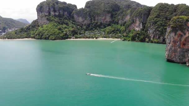 Luftaufnahmen Vom Pai Plong Beach Nang Krabi — Stockvideo