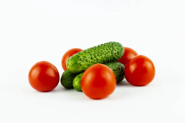 Färska Tomater Vit Bakgrund — Stockfoto