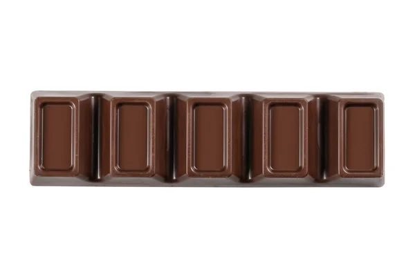 Chocolate Negro Aislado Sobre Fondo Blanco Vista Superior —  Fotos de Stock