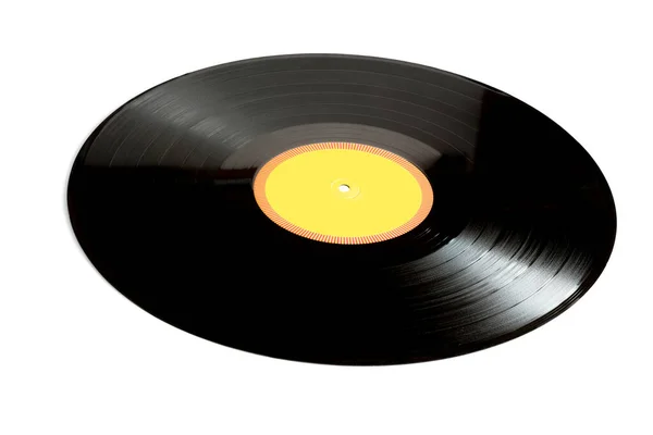 Vinyl Record Vintage Analog Media White Isolated Background — Stock Photo, Image