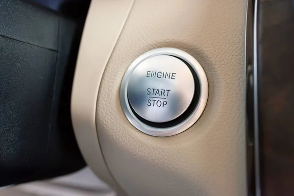 Car Engine Start Button Close — Stock Photo, Image