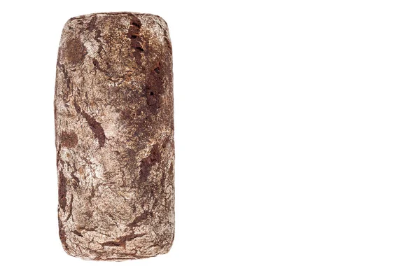 Чорний Житній Хліб Ізольований Білому Тлі Вид Зверху — стокове фото