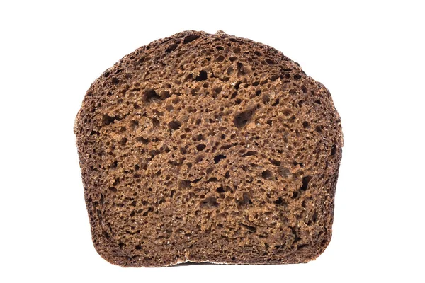 Plátek Chleba Izolovaný Bílém — Stock fotografie