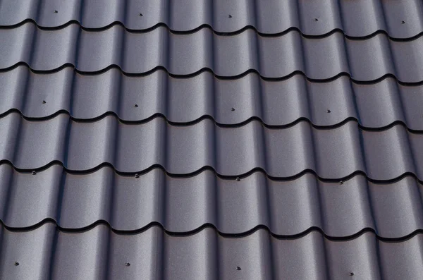 Slate Roof Background Metal Tile Roof Surface Background Texture Abstract — Stock Photo, Image