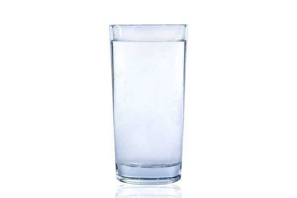 Bicchiere Acqua Isolato Fondo Bianco — Foto Stock
