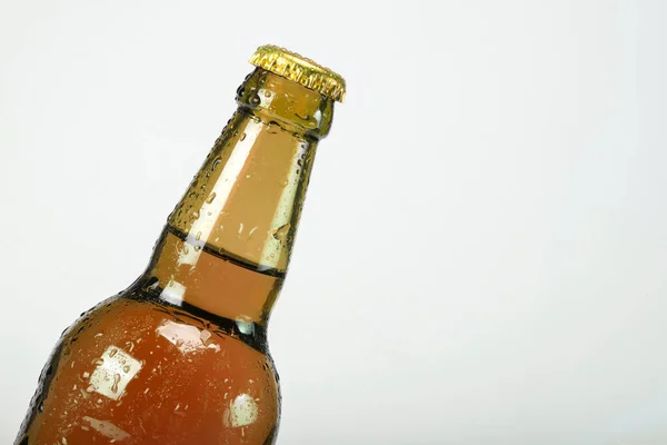 Пивна Пляшка Сірому Фоні Закрита Низькоалкогольні Напої — стокове фото
