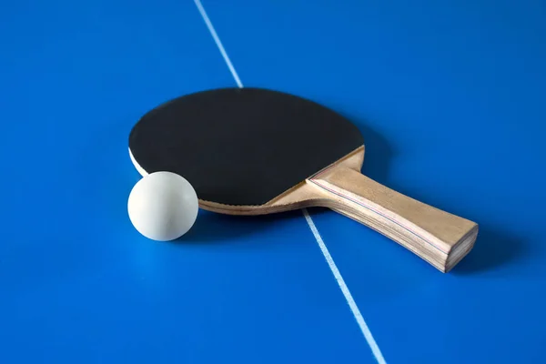 Tennis Racket Ball Table Sport Game — Stock Photo, Image