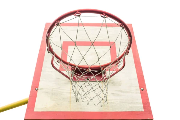 Gatan Basket Backboard Och Nät Närbild — Stockfoto