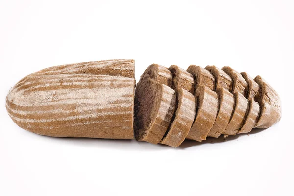 Нарізаний Хліб Ізольований Білому Тлі Концепція Їжі — стокове фото