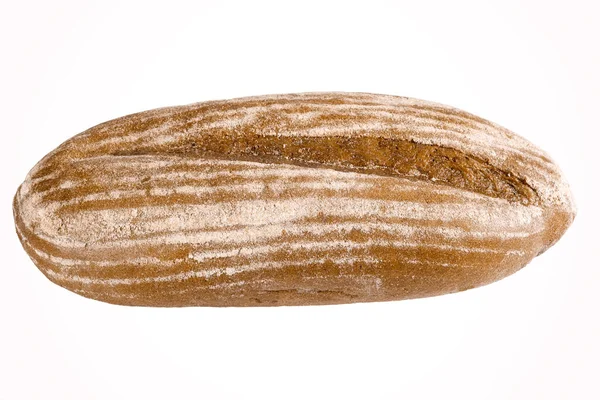 Frisch Gebackenes Brot Isoliert Auf Weißem Hintergrund Nahaufnahme — Stockfoto