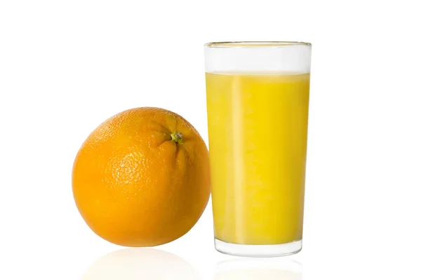 Orange Juice Orange Fruit Isolated White Background — Stock Photo, Image