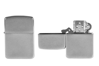 Two lighters isolated on a white background. Close-up. clipart