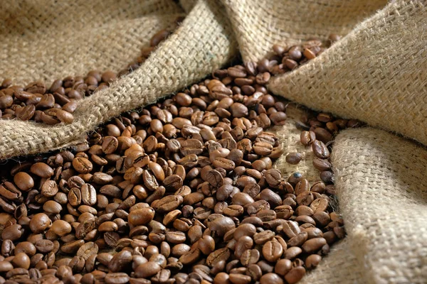 Kawa Palonej Fasoli Bliska Tło Kawy — Zdjęcie stockowe