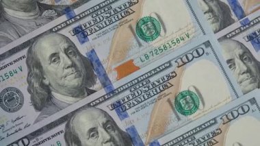 Amerikan doları olarak para, yakın plan kağıt banknotlar. Başarı ve zenginlik için iş kavramı.