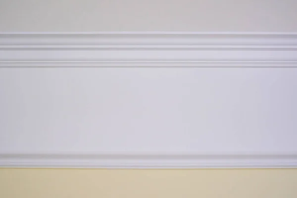 Detail Flat Ceiling Skirting Ceiling Moldings Interior Details Wall — Stock Photo, Image