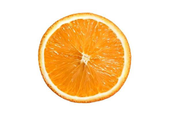 Rebanada Mandarina Naranja Aislada Sobre Fondo Blanco — Foto de Stock