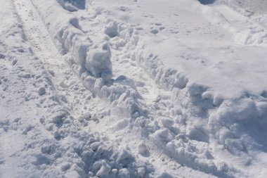 Yakın planda kış karı.