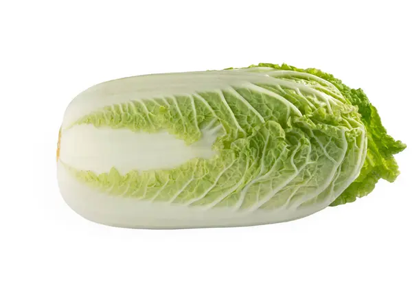 Pekinese Green Cabbage White Isolated Background Close — Stock Photo, Image