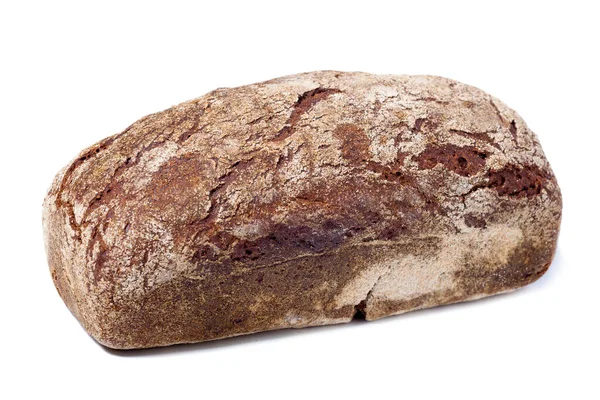 Свіжий Запечений Хліб Ізольований Білому Тлі Крупним Планом Чорний Житній — стокове фото