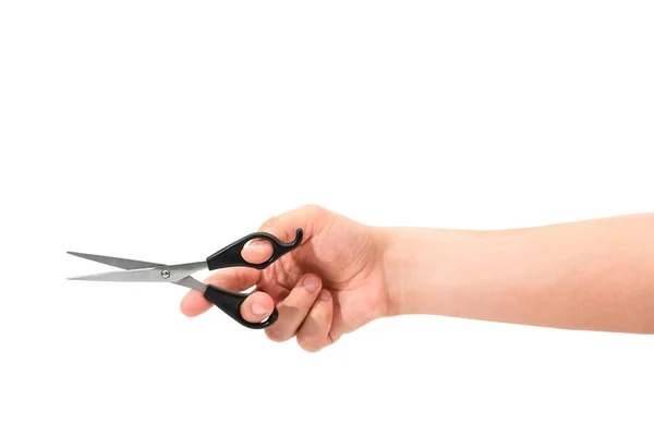 Ножницы Рук Изолированы Белом Фоне — стоковое фото