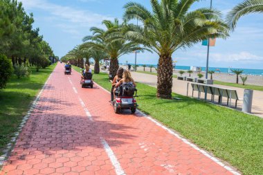 Batumi, Gürcistan - 06 Ağustos 2018: Spor için güzel bir set.