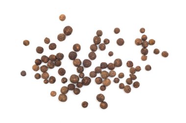 Beyaz arka planda karabiber izole edilmiş. en üstteki görünüm.