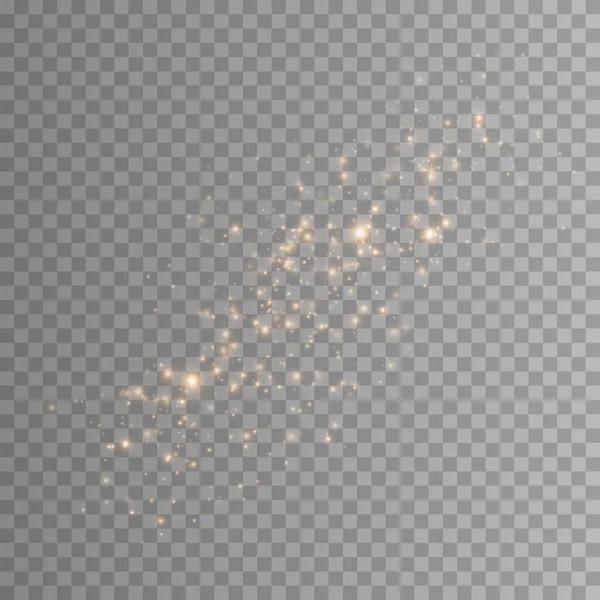 Золотой Световой Эффект Блеском Частиц Векторное Звездное Облако Пылью Волшебное — стоковый вектор