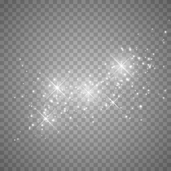Σωματίδια Glitter Απομονώνονται Διαφανές Φόντο Διάνυσμα Έναστρο Σύννεφο Σκόνη Μαγική — Διανυσματικό Αρχείο