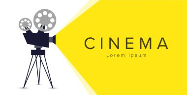 Sinema film afişi arka planı. Vektör film afişi
