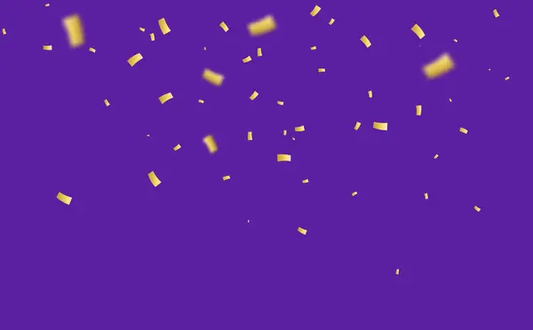 Fallende Goldkonfetti Stücke Hintergrund Der Partei — Stockvektor