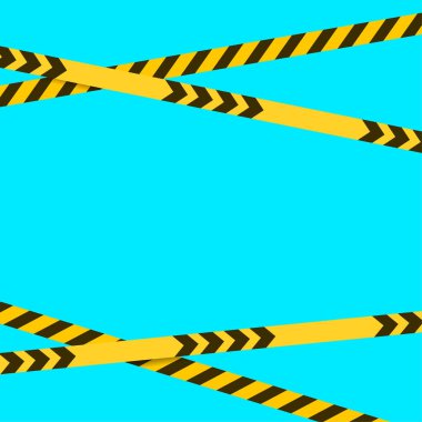 Dikkat bant çizimi izole edildi. Vektör sarı tehlike çizgileri