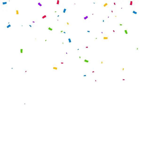 Pièces Confettis Festives Colorées Fond Partie Vectorielle — Image vectorielle