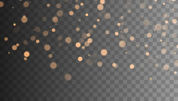Lumières Bokeh Couleur Particules Paillettes Isolées — Image vectorielle