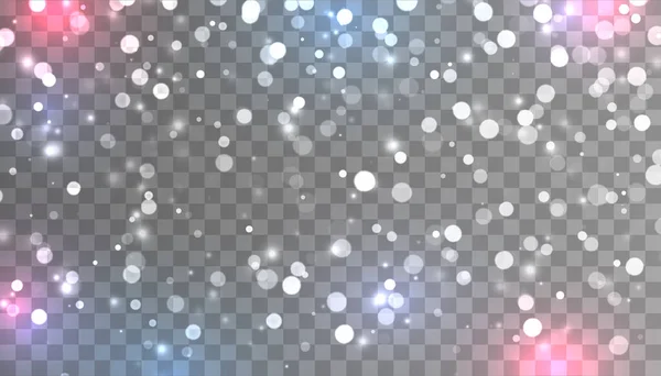 Bokeh Achtergrond Met Glitter Deeltjes Glanzende Sprankelende Achtergrond — Stockvector
