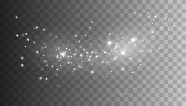 Partículas Purpurina Aisladas Sobre Fondo Transparente Nube Estrellada Vectorial Con — Archivo Imágenes Vectoriales
