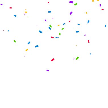 Renkli konfeti parçaları. Vektör partisi arkaplanı